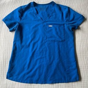 Figs V-Neck Scrub Top - Blue
